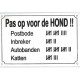 MadDeco - emaille - wandbord - Pas - Op - Voor - De - Hond