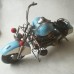 MadDeco - metalen - motor - Indian - blauw - (groot - model)