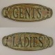 MadDeco toilet borden gents - ladies ovaal - groen