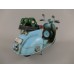 scooter Vespa blauw blik maddeco