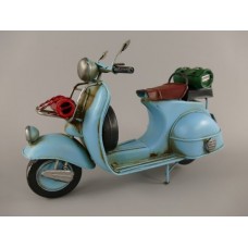 scooter Vespa blauw blik maddeco