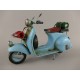 scooter Vespa blauw blik maddeco