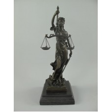 Bronzen beeld Vrouwe Justitia brons